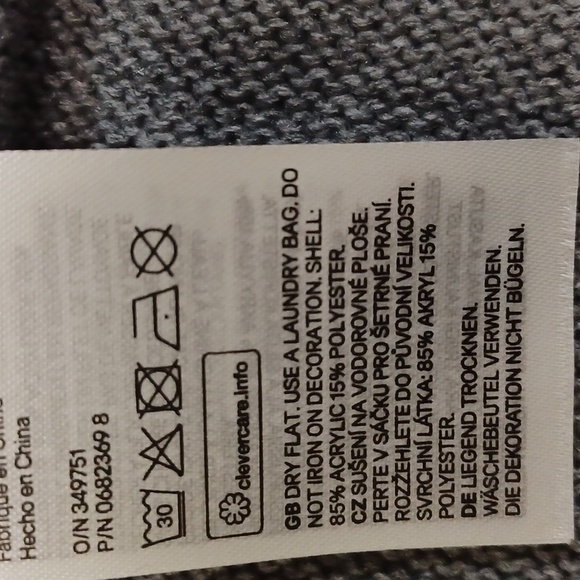 H&M Divided Pearl Beaded Pullover‎ Sweater Light Gray Size S - Picture 7 of 8